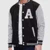 Black And Grey Varsity Jacket