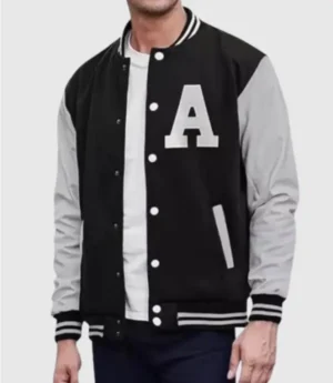 Black And Grey Varsity Jacket