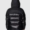 Men Black Puffer Hooded Jacketct