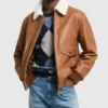 Men’s Aviator B3 Brown Shearling Jacket