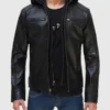 Mens Dodge Black Leather Jacket