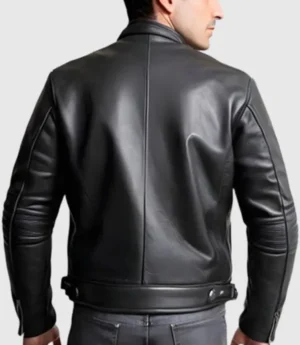 Mens Quilted Leather Jacket