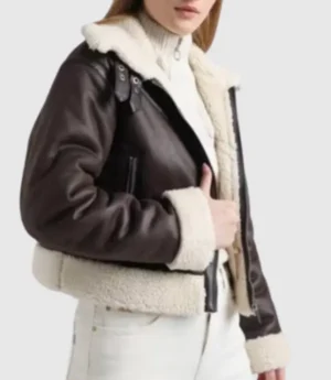 Women Shearling Leather Jacket