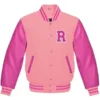 Womens Pink Varsity Jacket (1)