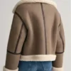 Brown Shearling Taylor Swift NYC Jacket