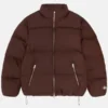 Brown Stussy Puffer Jacket