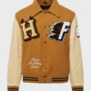 Homme Femme World Champs Letterman Jacket Brown