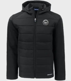 MLB New York Mets Black Puffer Jacket