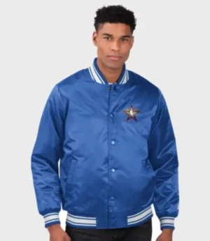 NBA All Star Game Starter Royal Satin Varsity Jacket