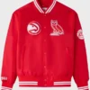 NBA Atlanta Hawks Satin Varsity Jacket