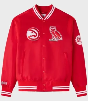 NBA Atlanta Hawks Satin Varsity Jacket