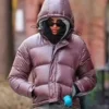 NYC Emily Ratajkowski Pink Puffy Jacket