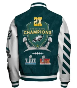 Philadelphia Eagles 2X Super Bowl LIX Champions Bomber Jacket