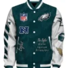 Philadelphia Eagles 2X Super Bowl LIX Champions Winning Spirit Varsity Jacket